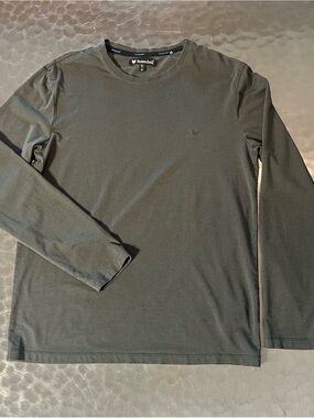 Buttercloth Icy Cotton Premium Long Sleeve T-Shirt Charcoal Sage MEDIUM SLIM